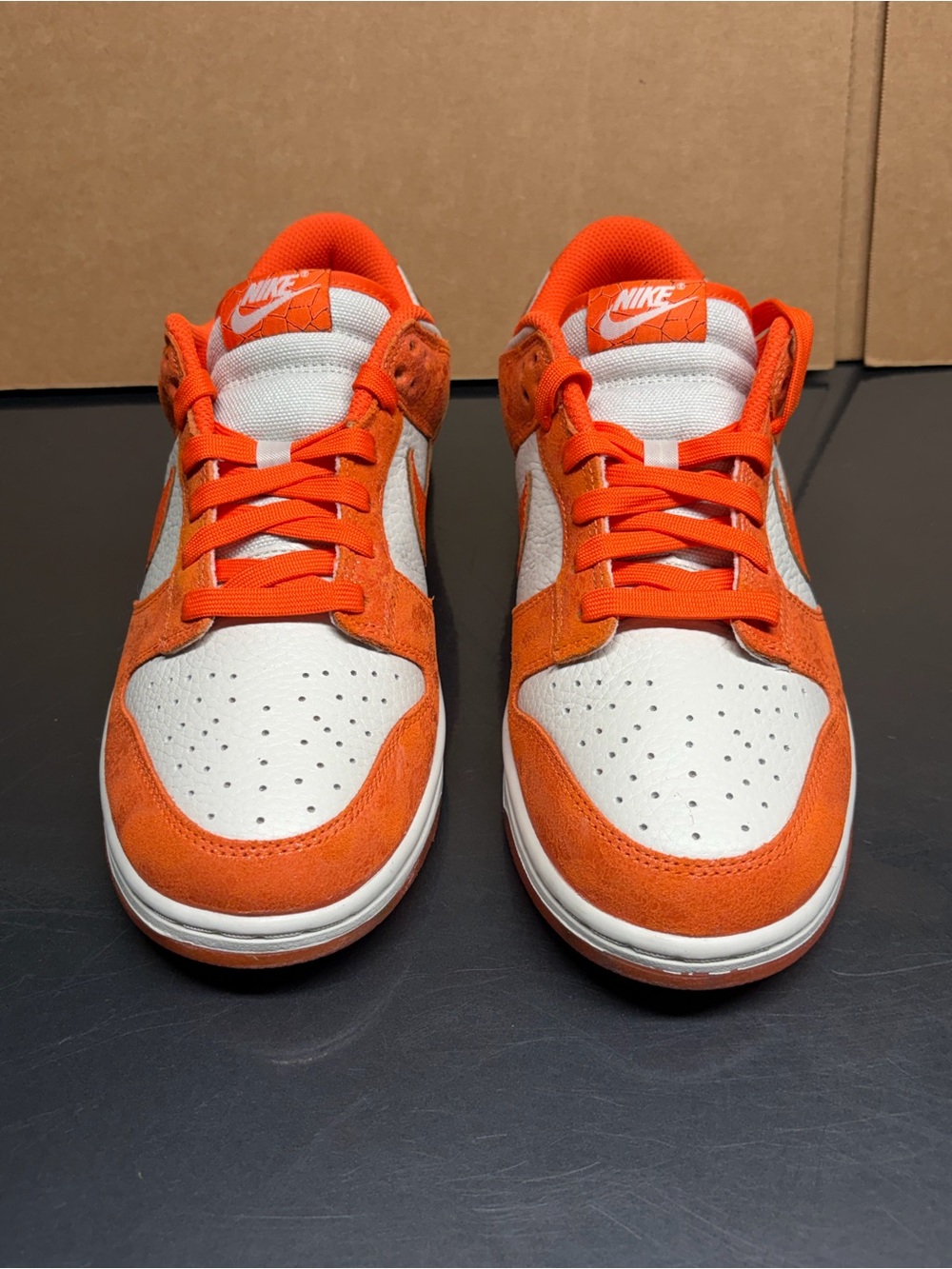 Nike Dunk Low Premium Cracked Orange Almost New / Pristine. Size Women's 9